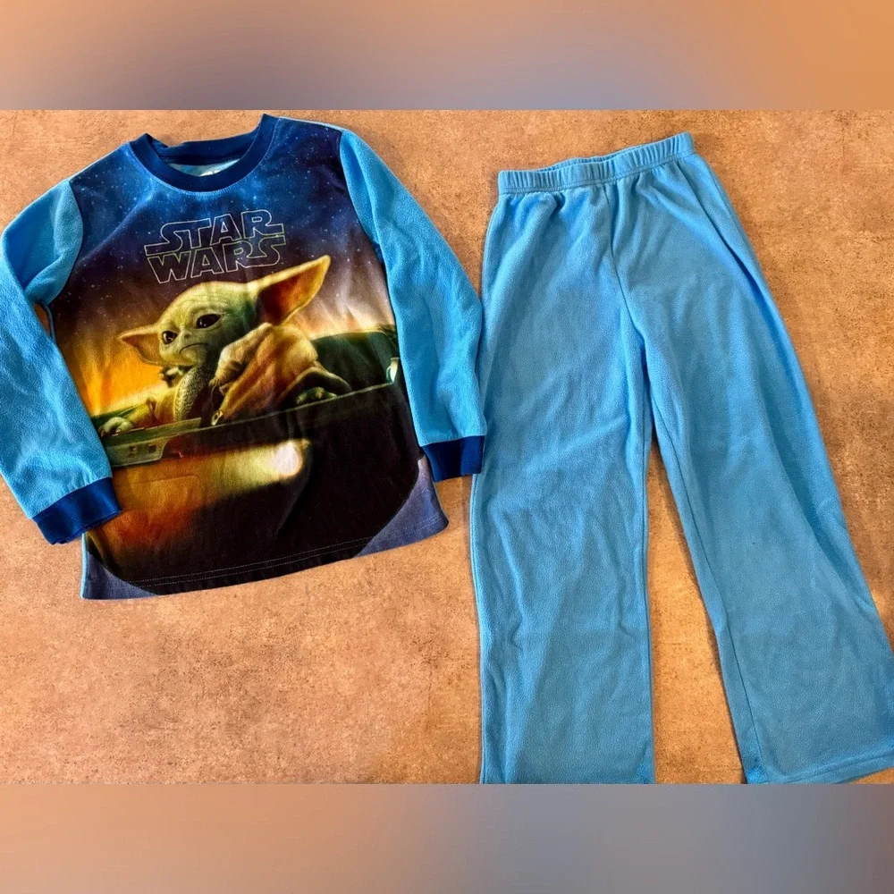 Star Wars Kids Cozy Fleece Pajama Set - Blue and Black, Size 6/7